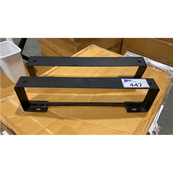 PAIR OF BLACK METAL TV STAND/SIDEBOARD LEGS