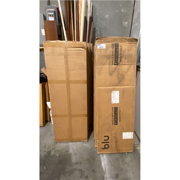 GROUP OF APPROX 10 ASSORTED BATHROOM BENCHES WITH CHROME FEET
