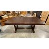 Image 1 : MANGO DISTRESSED ESPRESSO DOUBLE BUTTERFLY LEAF DINING TABLE APPROX 71" X 40"