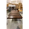 Image 2 : MANGO DISTRESSED ESPRESSO DOUBLE BUTTERFLY LEAF DINING TABLE APPROX 71" X 40"