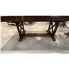 Image 3 : MANGO DISTRESSED ESPRESSO DOUBLE BUTTERFLY LEAF DINING TABLE APPROX 71" X 40"