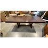 Image 4 : MANGO DISTRESSED ESPRESSO DOUBLE BUTTERFLY LEAF DINING TABLE APPROX 71" X 40"