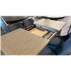 Image 3 : CONTEMPORARY DRIFTWOOD GREY DINING TABLE WITH BUTTERFLY LEAF & 4 CHAIRS APPROX 49"L X 34"D