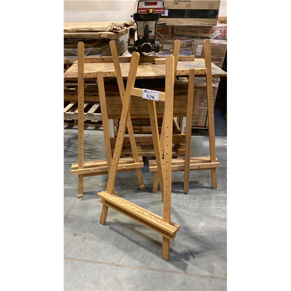 GROUP OF 3 SOLID HARDWOOD ADJUSTABLE EASELS