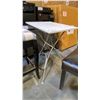 Image 4 : 2 COUNTER HEIGHT STOOLS, 2 VINYL PADDED CHAIRS & SMALL FOLDING TABLE