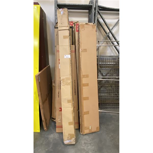 GROUP OF APPROX 10 ASSORTED BED RAILS & UPHOLSTERED FOOT BOARDS
