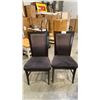 Image 1 : GROUP OF 6 BLACK VELVET PADDED DINING CHAIRS *SOME DENTS, SCRATCHES & FADING*
