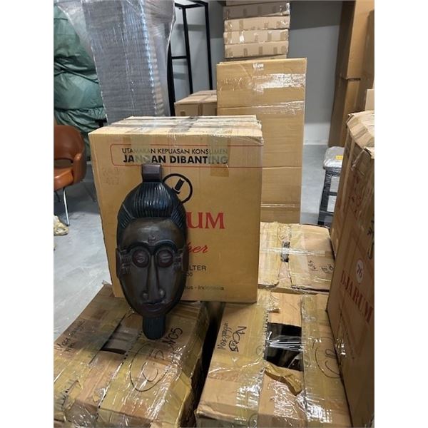 BOX OF 14 MADE IN BALI, HAND CARVED MASKS