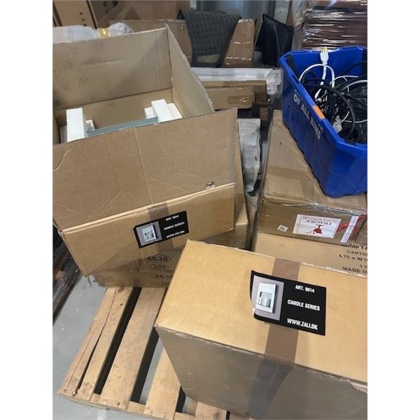 2 GLASS AND STAINLESS-STEEL WALL SCONCES FOR CANDLES IN BOX