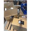 Image 1 : 2 GLASS AND STAINLESS-STEEL WALL SCONCES FOR CANDLES IN BOX