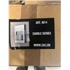 Image 3 : 2 GLASS AND STAINLESS-STEEL WALL SCONCES FOR CANDLES IN BOX