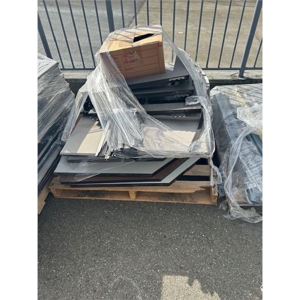 OFFICE CUBICLE WALLS AND COUNTER TOPS, 3 SKIDS *MUST TAKE ALL*