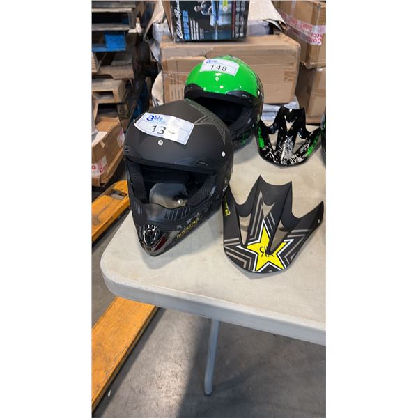 BLACK ROCKSTAR HELMET SIZE L