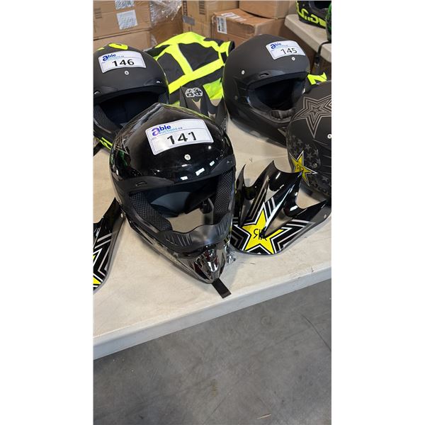 BLACK ROCKSTAR HELMET SIZE M