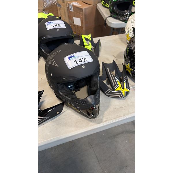 BLACK ROCKSTAR HELMET SIZE S