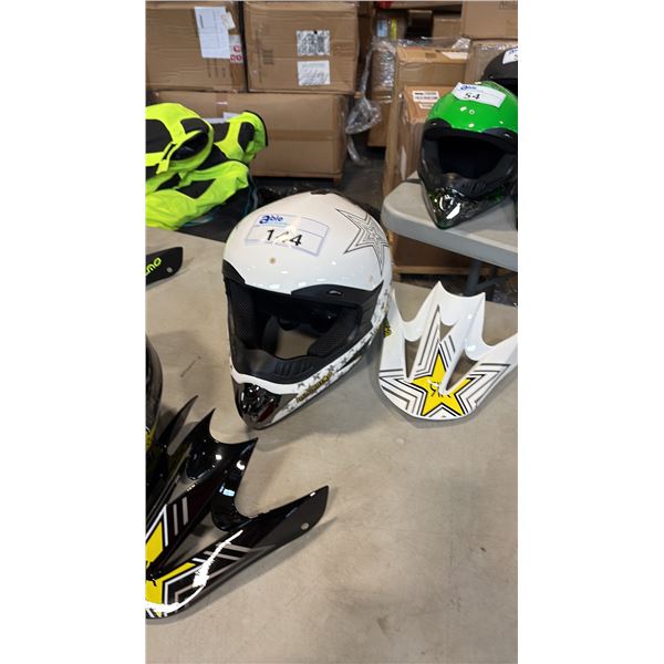 WHITE ROCKSTAR HELMET SIZE S