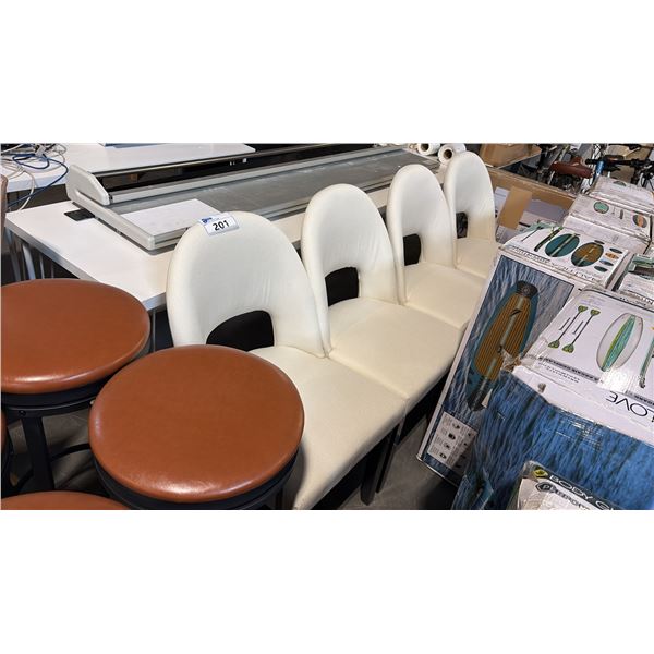 4 BEIGE DINING CHAIRS