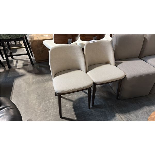2 TAUPE SIDE CHAIRS