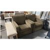 Image 1 : 2 BROWN ARM CHAIRS