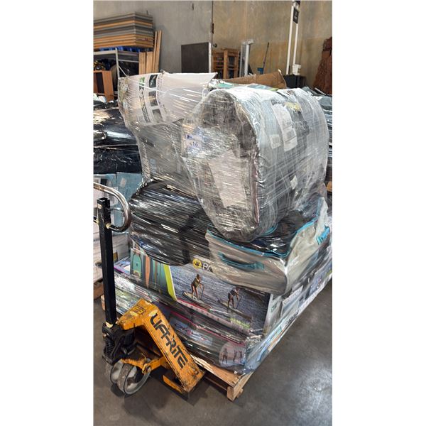 PALLET OF AQUATIC VESSELS AND ACCESSORIES