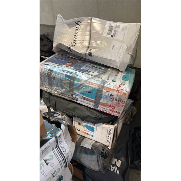 PALLET OF AQUATIC VESSELS AND ACCESSORIES