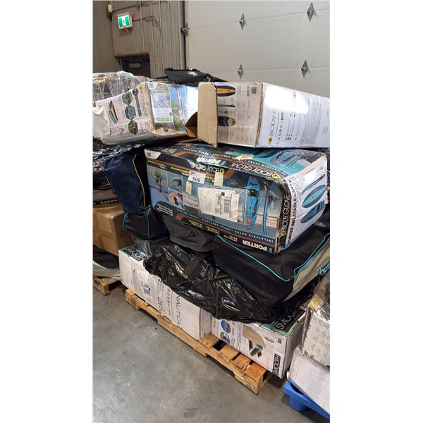 PALLET OF AQUATIC VESSELS AND ACCESSORIES