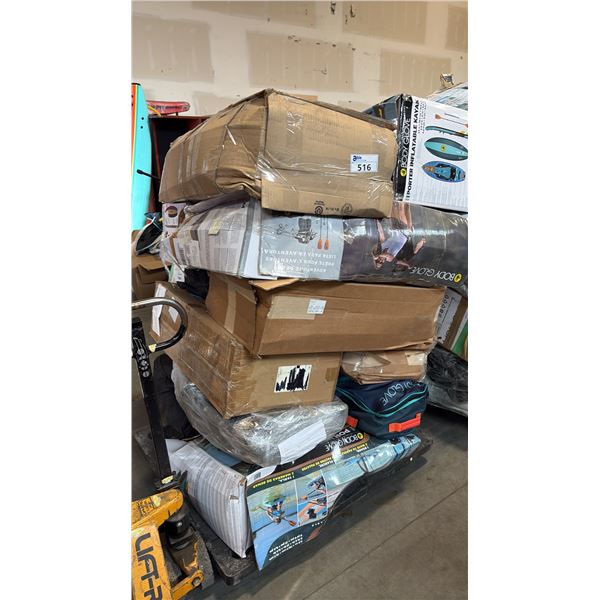 PALLET OF AQUATIC VESSELS AND ACCESSORIES