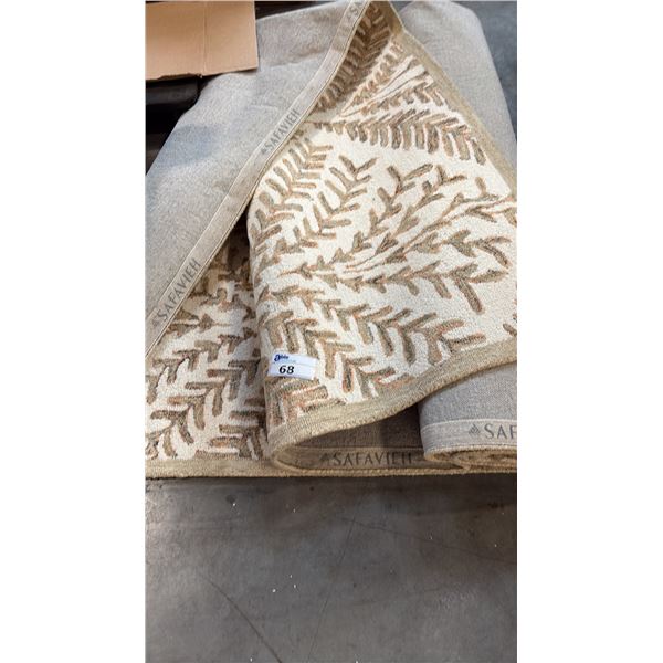 SAFAVIEW CAPRI CPR208T-10SQ CAPRI IVORY BROWN 10' X 10' SQFT WOOL RUG