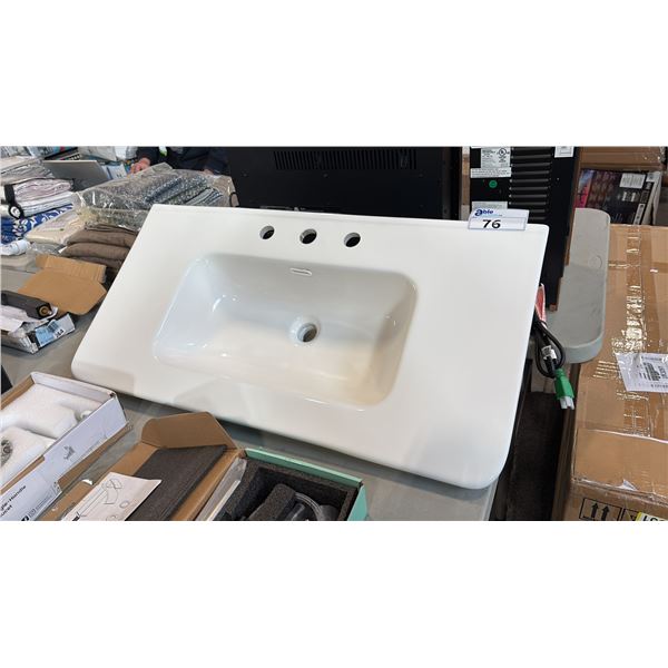 SINGLE SINK BATHROOM BASIN 36" X 18"