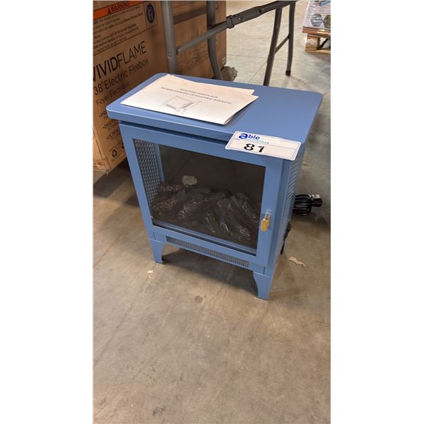 BLUE ELECTRIC FIRE PLACE 18" HIGH