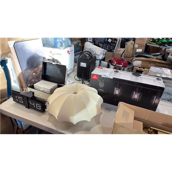CANNES 5-PIECE BATH SET, HANDMADE BOX SET, RETRO FLIP CLOCK, LAMP AND PICTURE FRAME