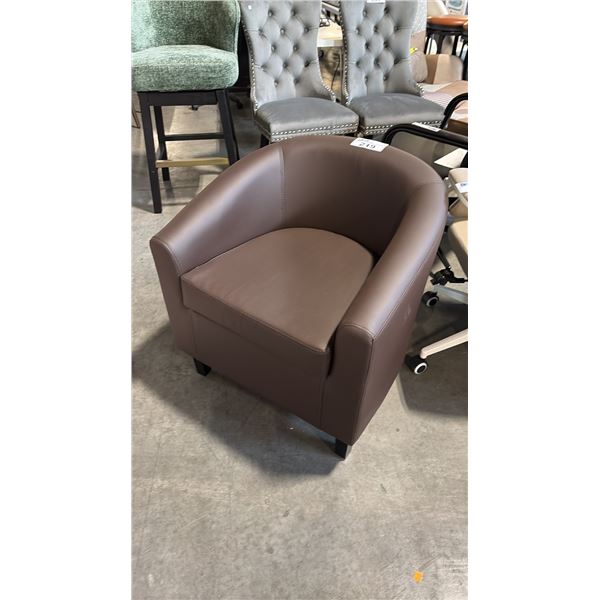 BROWN ARM CHAIR