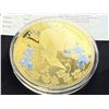 Image 7 : COMMEMORATIVE 24K GOLD LAYERED MEDAL, COLORIZED AND WITH SWAROVSKI CRYSTAL - PROOF