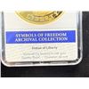 Image 3 : SYMBOLS OF FREEDOM ARCHIVAL COLLECTION GOLD LAYERED PROOF COIN