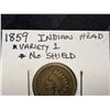 Image 8 : INDIAN HEAD CENTS - LOT OF 2; ONE FROM THE FIRST YEAR OF MINTING - 1859! ONE FROM 1863 - MINTED DURI