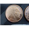 Image 2 : TWO BUFFALO NICKEL REPLICA COPPER BULLION ROUNDS - 1 OUNCE .999 FINE COPPER EACH; INDIAN HEAD (BUFFA