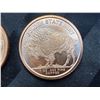Image 6 : TWO BUFFALO NICKEL REPLICA COPPER BULLION ROUNDS - 1 OUNCE .999 FINE COPPER EACH; INDIAN HEAD (BUFFA