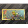 Image 1 : SUPER MARIO 24K GOLD FOIL PLATED LUIGI COLLECTIBLE BANKNOTE BILL
