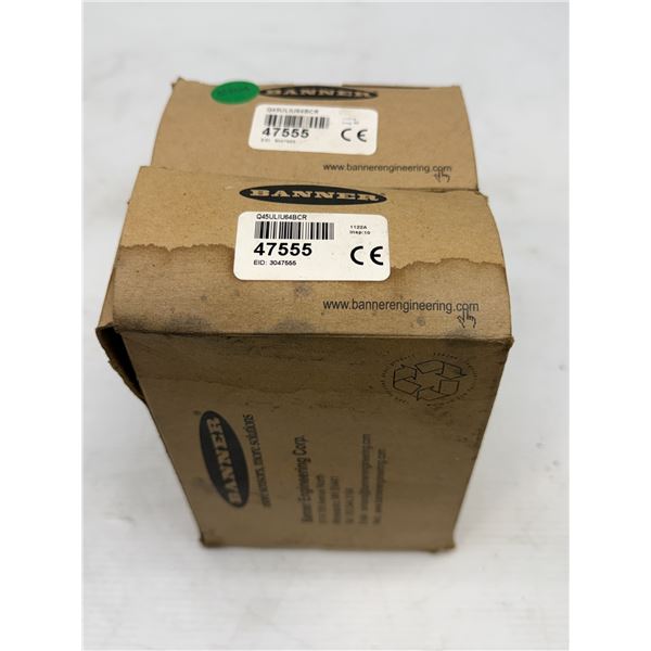 (2) Banner #Q45ULIU64BCR Ultrasonic Proximity Sensors