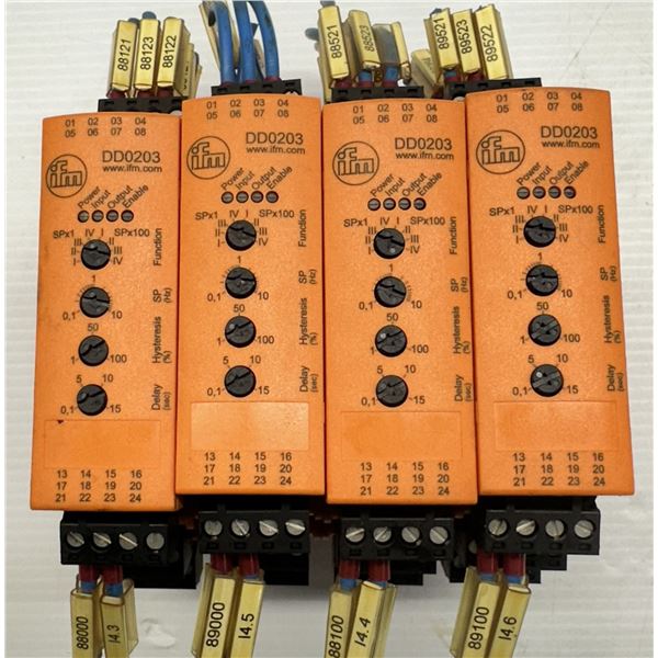(4) Ifm #DD0203 Speed Monitoring Modules