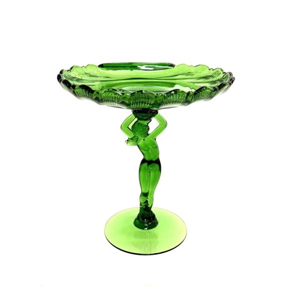 Cambridge Emerald Green Nude Stem Compote Dish