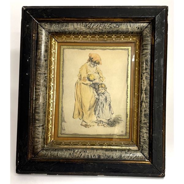 Arthur Heintzelman "Famille Suisse" Colonial Print