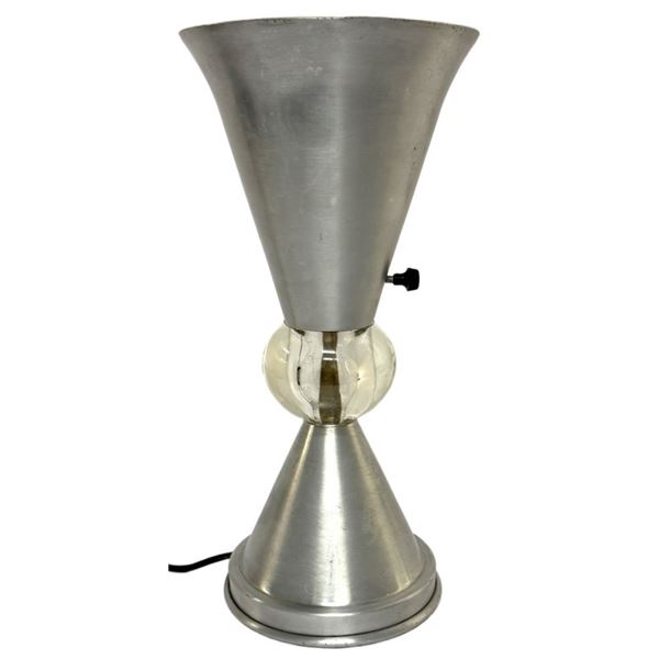 Art Deco Aluminum Industrial Torchiere Lamp