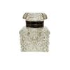 Image 1 : Monogrammed Cut Crystal & Sterling Silver Inkwell