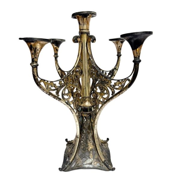 Van Bergh S.P. Co. NY Silver Plated Candelabra