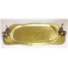 Image 3 : Decorative Gold Tray with Moose Head Handles