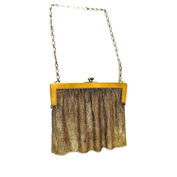 Antique Gold-Filled Chainmail Purse