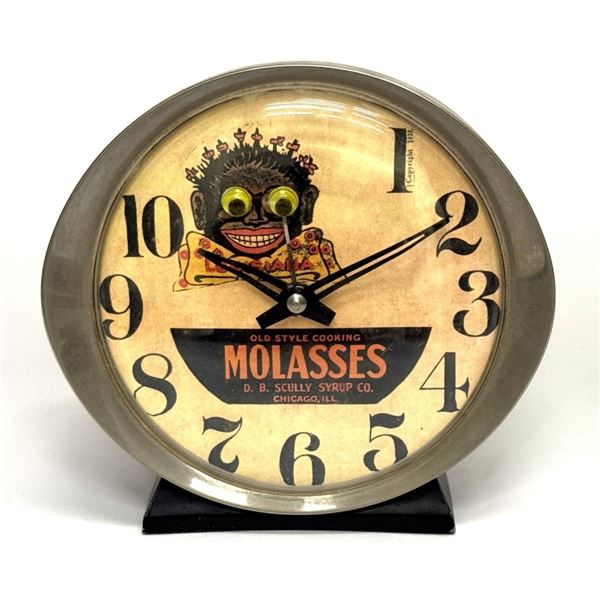 1938 Black Americana Molasses Advertising Clock