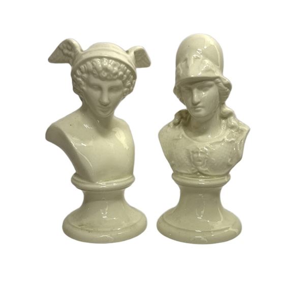 Wedgwood Creamware Hermes & Athena Busts