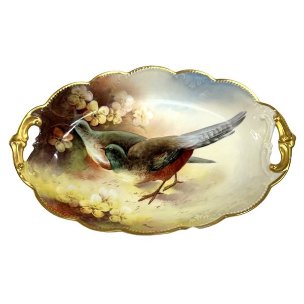 Limoges France Porcelain Game Bird Platter